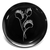 porcelain plate black plant