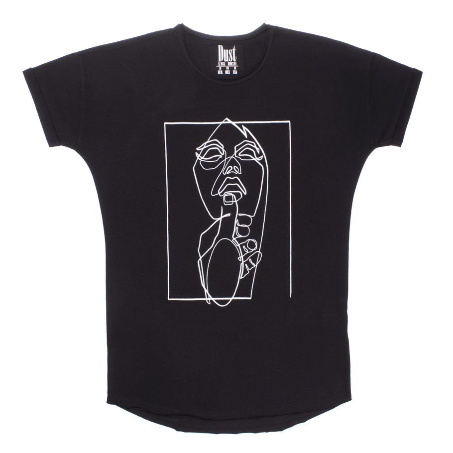 t-shirt fACE black