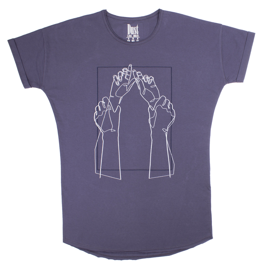 t-shirt HANdS graphite