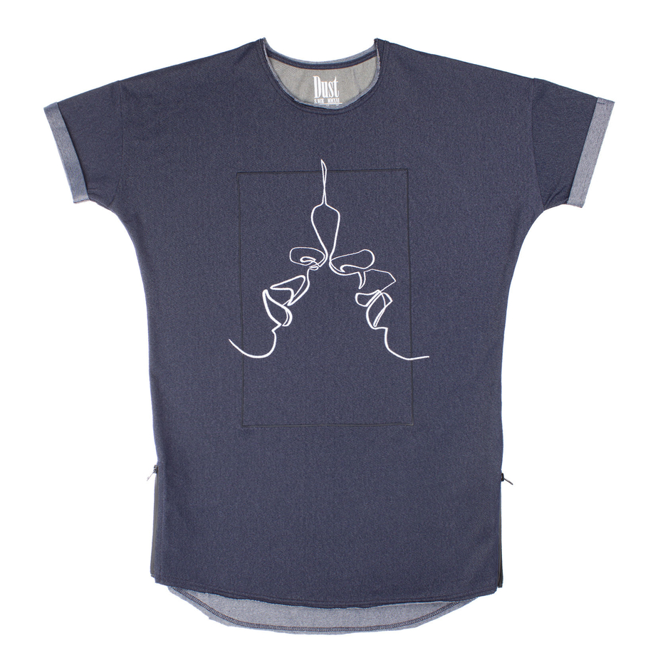 t-shirt KiSS denim blue