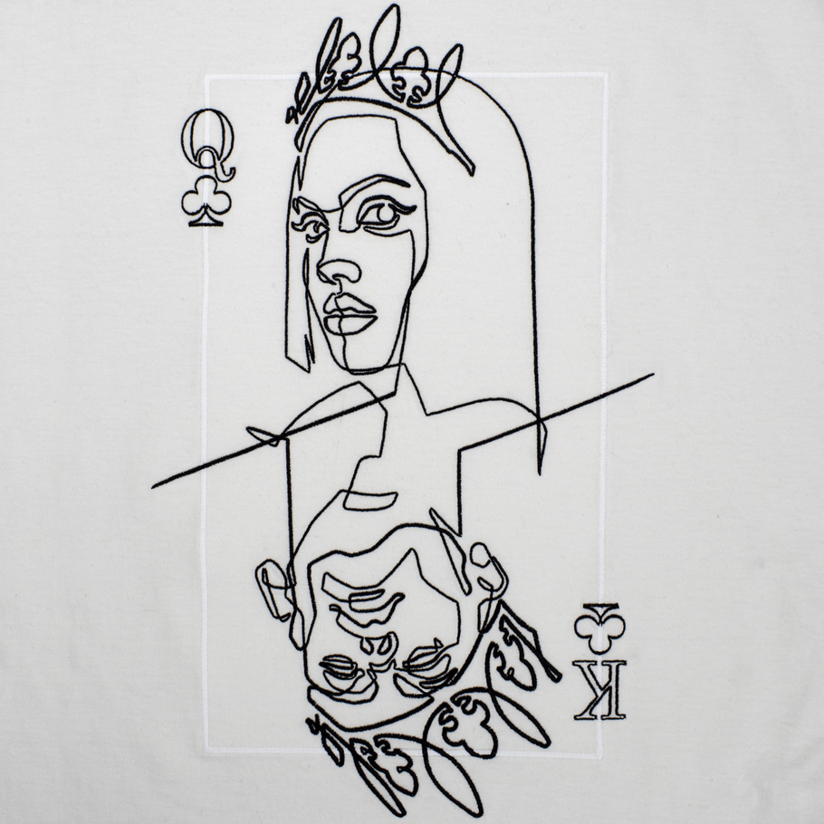 t-shirt POkER-Q white (milk)