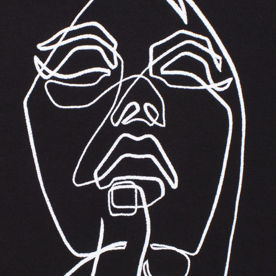 t-shirt fACE black