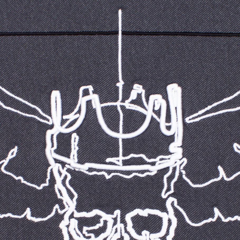 t-shirt SkULL denim grey