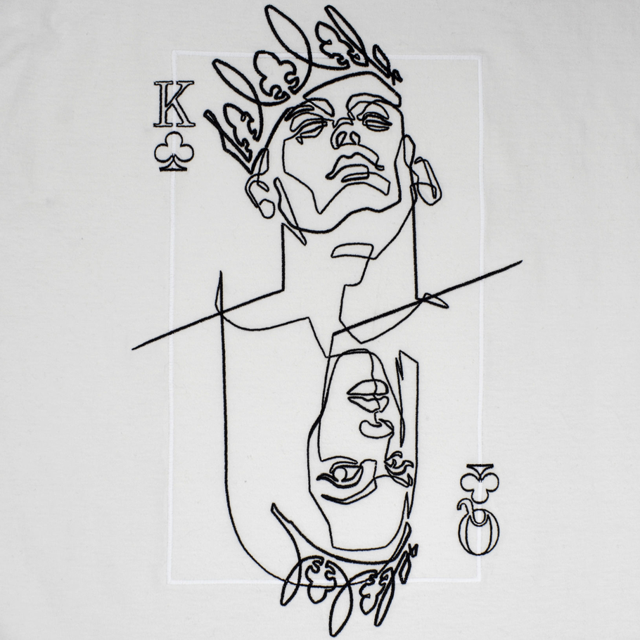t-shirt POkER white (milk)