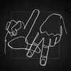 t-shirt/hood LA black cotton