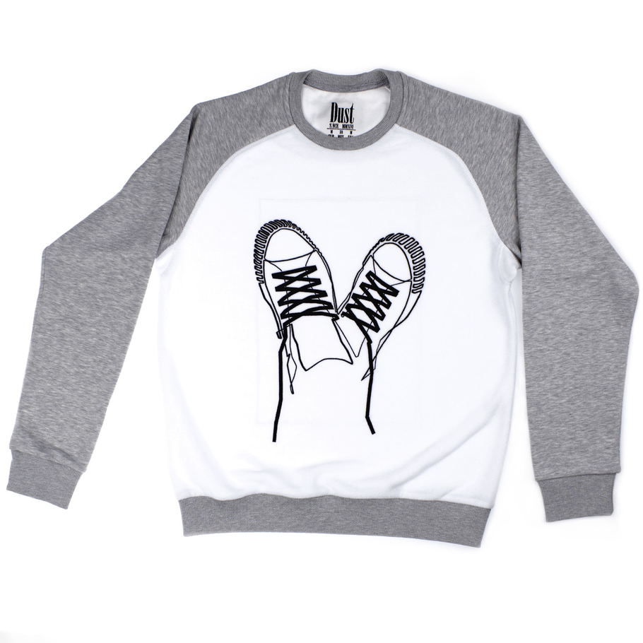 sweatshirt SNeAkERS white/gray