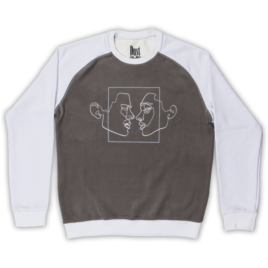sweatshirt KiSSiNG white/gray 