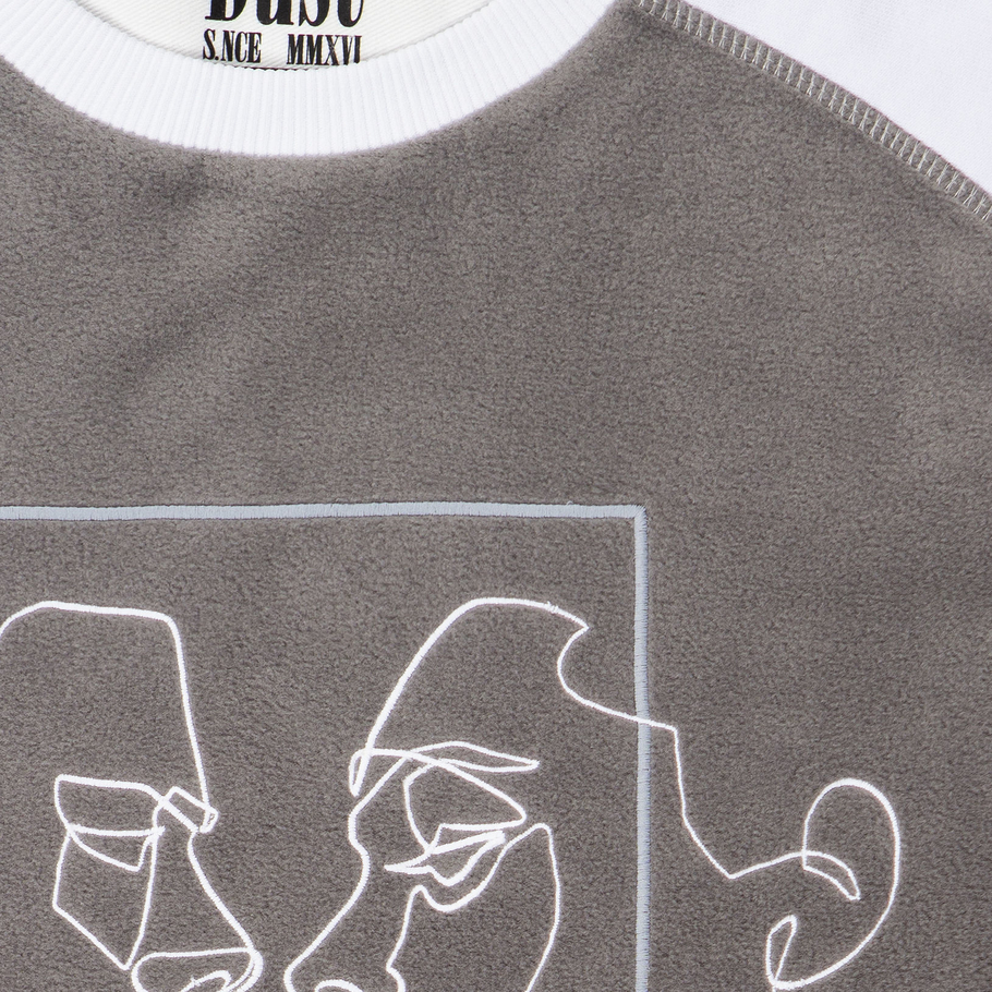 sweatshirt KiSSiNG white/gray 