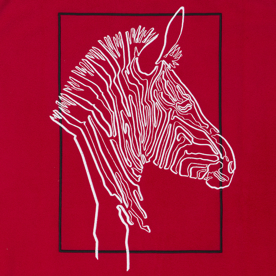 sweatshirt ZEbRA white/red
