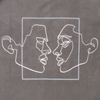 sweatshirt KiSSiNG white/gray 