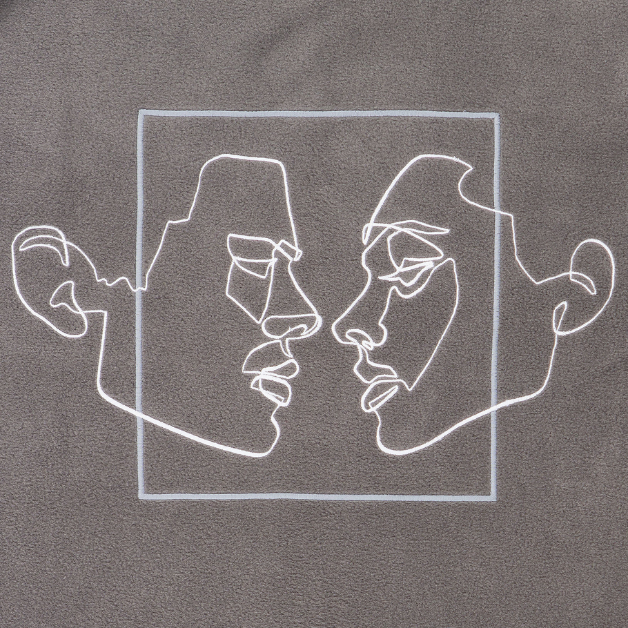 sweatshirt KiSSiNG white/gray 